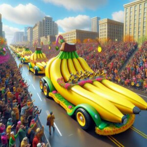 Giant banana car parade.