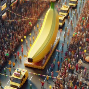 Giant banana car parade.