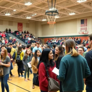Students engaging with local professionals during Flex Wednesday