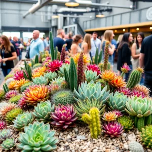 Vibrant succulents and cacti at the Classy Cactus event
