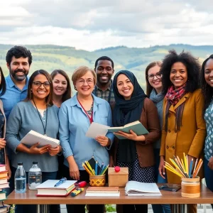 Group of Kentucky educators celebrating their award recognition