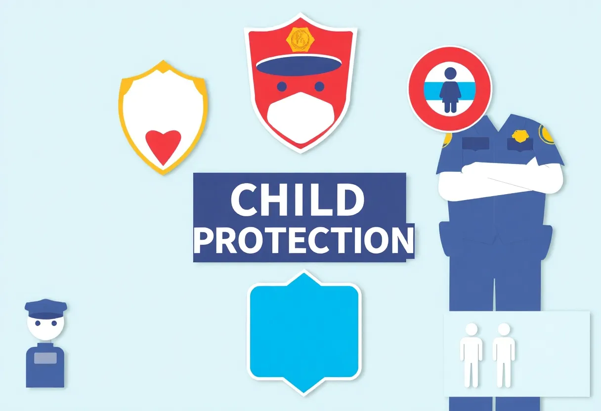 Symbol representing child safety and protection against exploitation