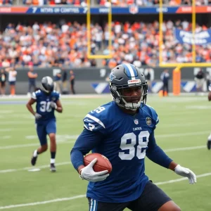 Athletes training at the NFL Scouting Combine