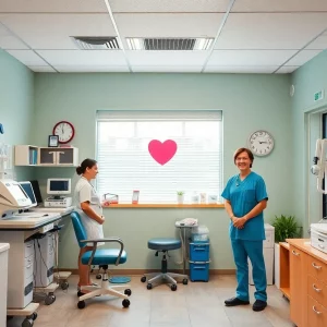 Healthcare professionals providing pulmonary care services in Bowling Green clinic.