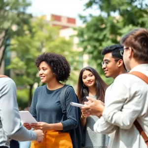 Students on WKU campus celebrating academic success