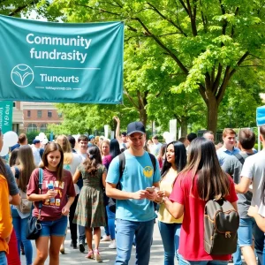 WKU students participating in a community fundraising event