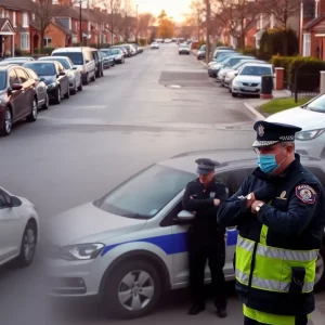 Police presence in a Bowling Green neighborhood amidst vehicle break-ins.