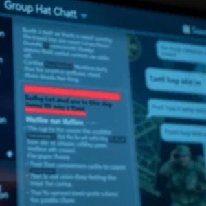 Visual representation of military security and digital communication