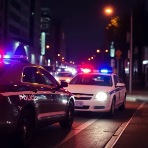 Police car at a crime scene in Bowling Green