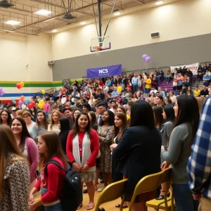 Bowling Green High School athletes signing their college commitments in a celebration.