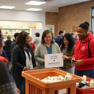 Community members participating in medication disposal event to fight opioid overdoses