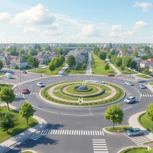 Conceptual illustration of a roundabout in Bowling Green
