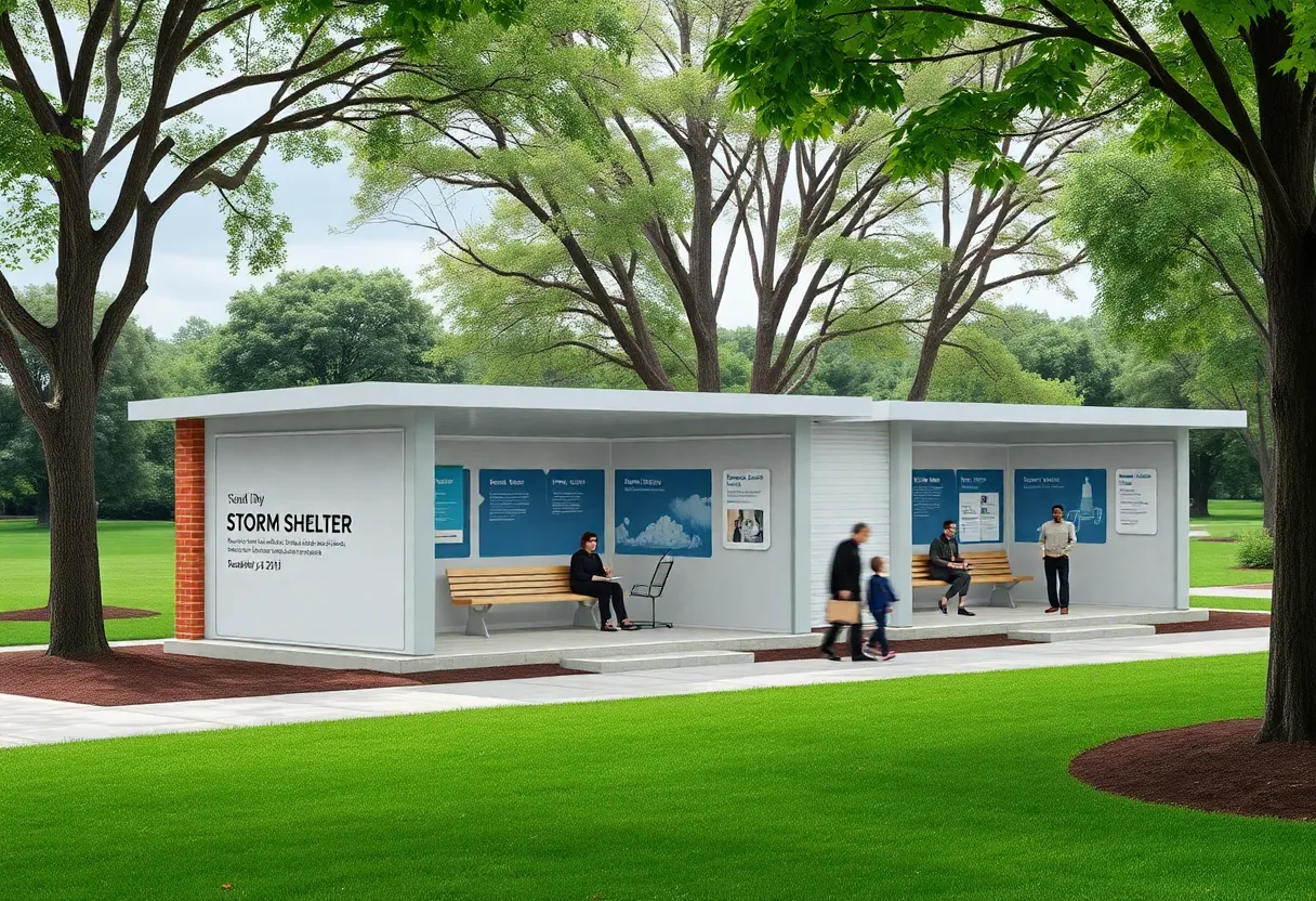 An illustration of storm shelters in Bowling Green, KY