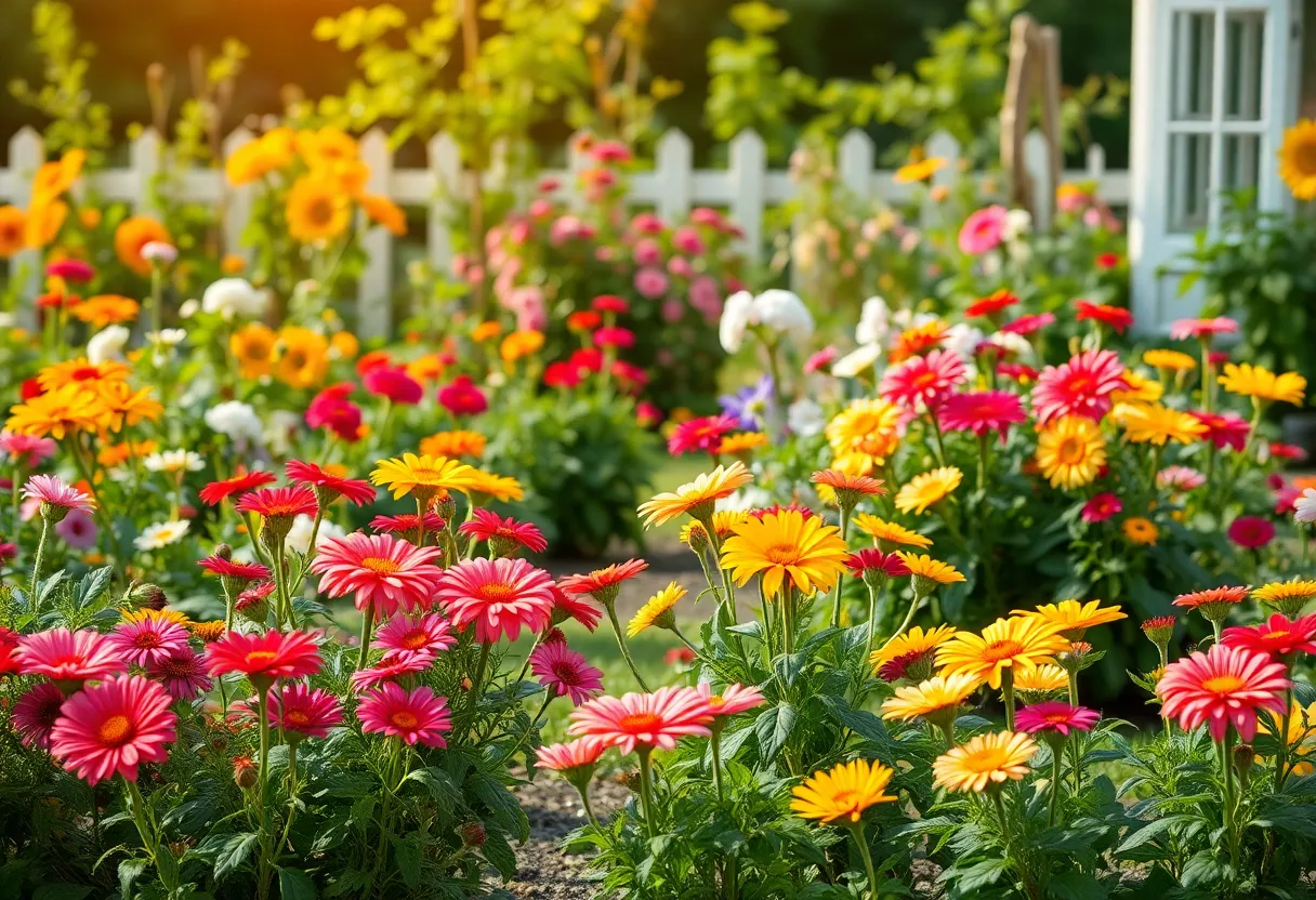 A beautiful community garden representing togetherness and love.