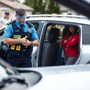 Police investigating a stolen vehicle in Glasgow
