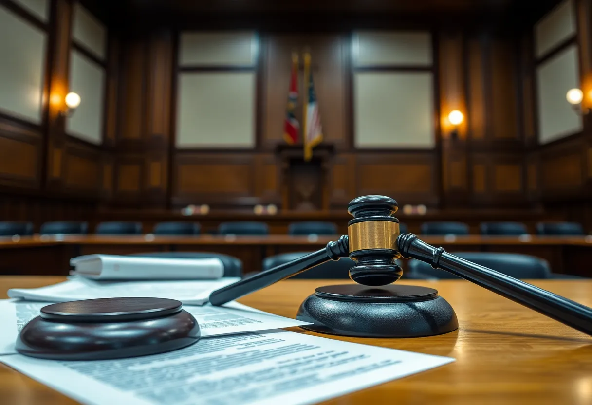 Courtroom setting during Menendez brothers resentencing hearings