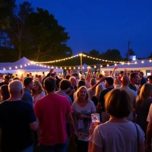 Community members enjoying activities at Midnight on the Hill fundraiser