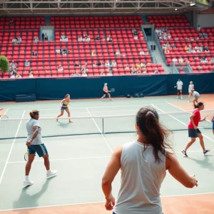 UTEPTennis players competing on the court