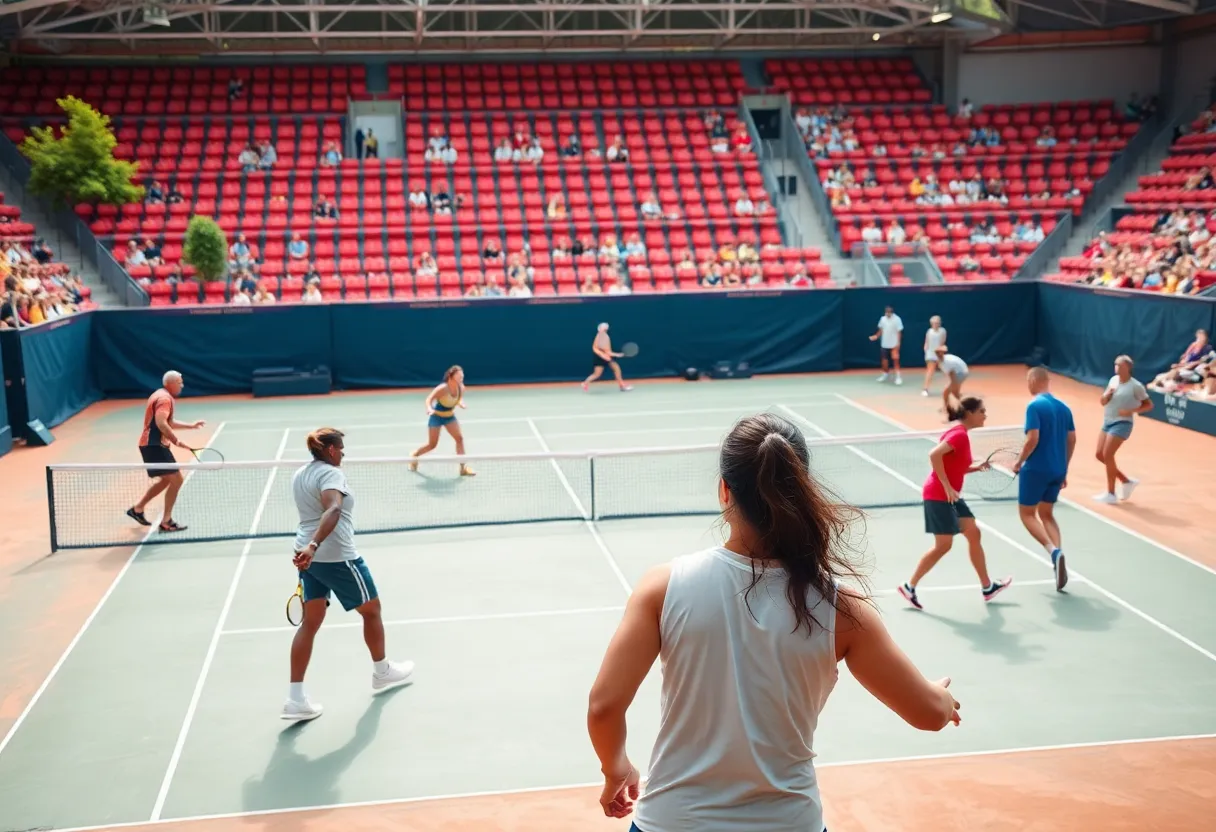 UTEPTennis players competing on the court