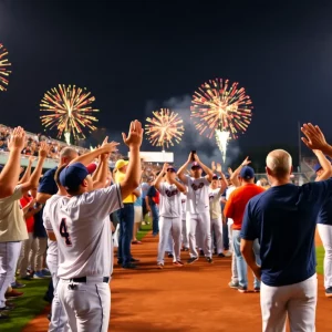 WKU Baseball team celebrating their victory