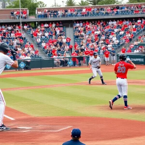 WKU Baseball team competing against Vanderbilt