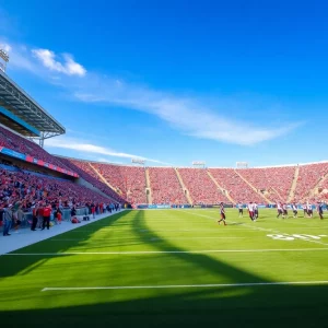 Fans cheering at WKU Football Spring Showcase