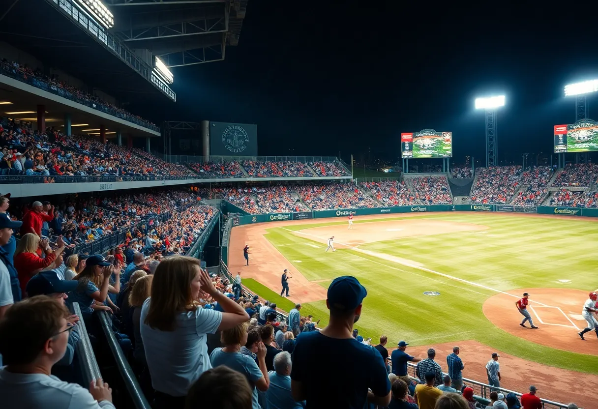 WKU Softball and Baseball teams playing at the stadium