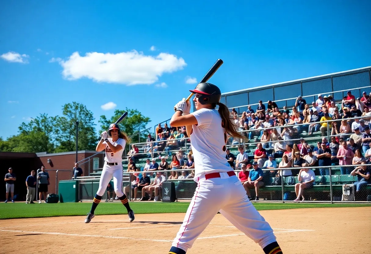 WKU Softball team players celebrating a victory