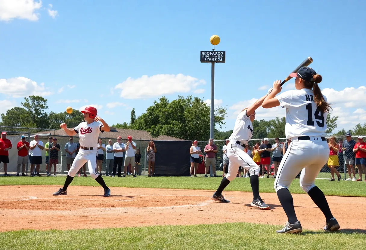 WKU Softball team celebrating their victory in a match