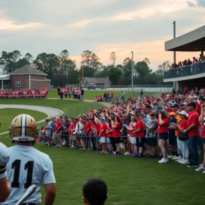 Crowd enjoying WKU football and softball games