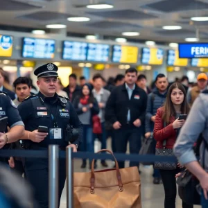 Airport security personnel at Seattle-Tacoma International Airport