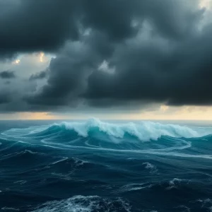Formation of an Atlantic hurricane over ocean waters