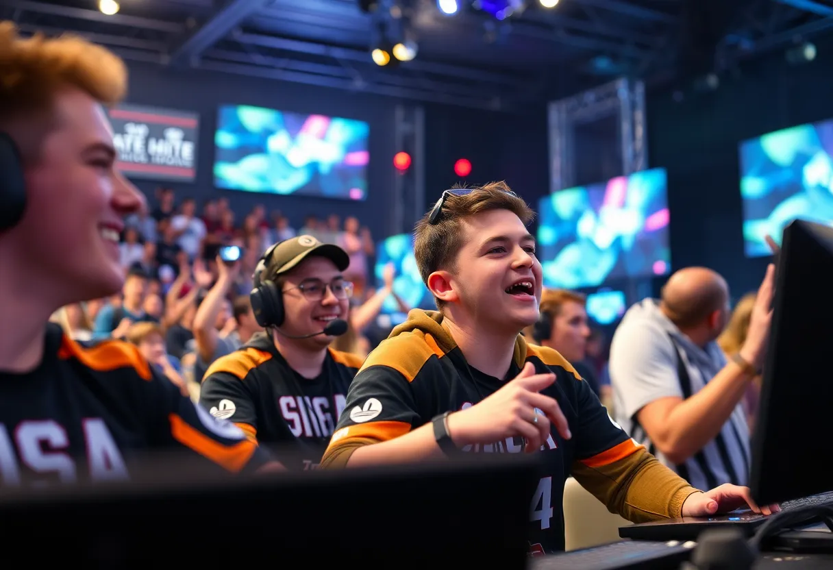 Bowling Green E-sports team competing in a tournament