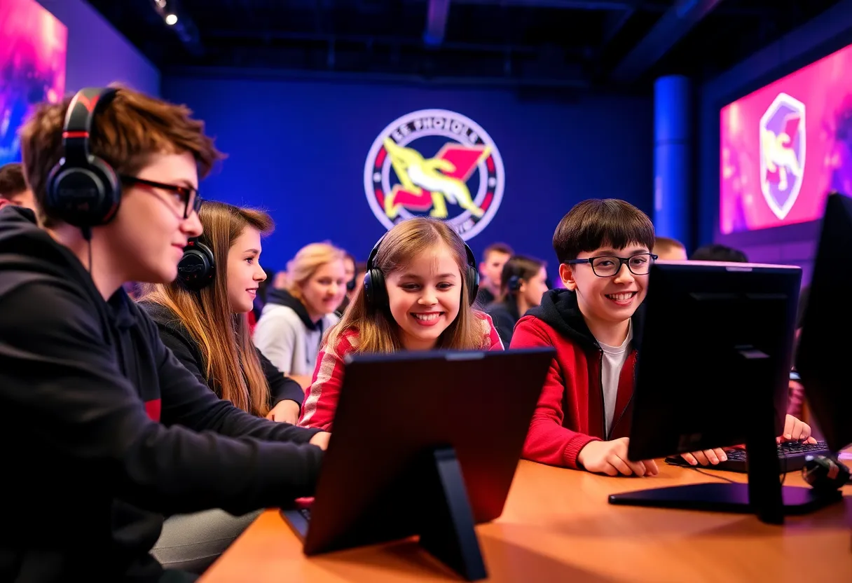 Students from Bowling Green High School participating in E-Sports competitions.