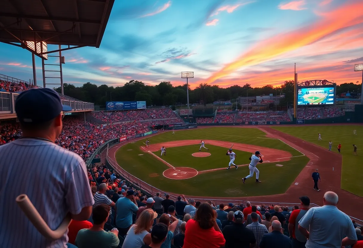 Bowling Green Hot Rods baseball game at Bowling Green Ballpark