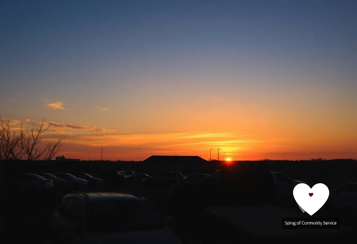 Serene sunset reflecting the spirit of Bowling Green community