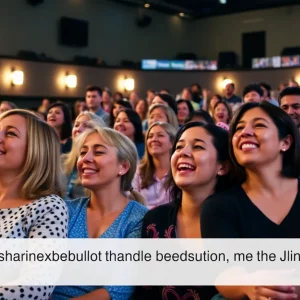 Community members celebrating at a local theater performance.