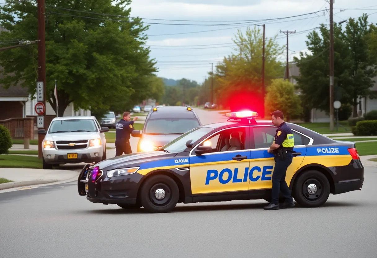 Police conducting a traffic stop in Christian County for drug-related offenses