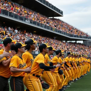 Georgia Tech baseball team during a game