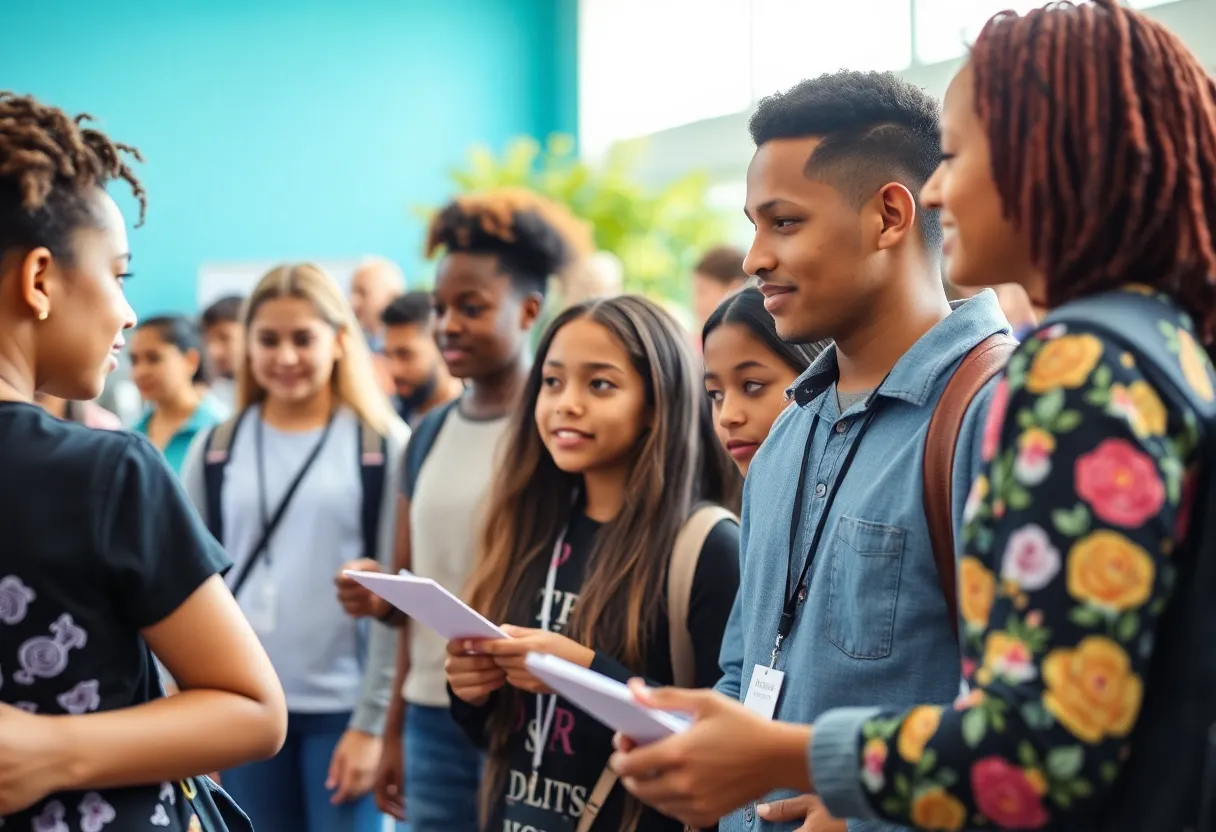 Students engaging in leadership activities at an FCCLA event