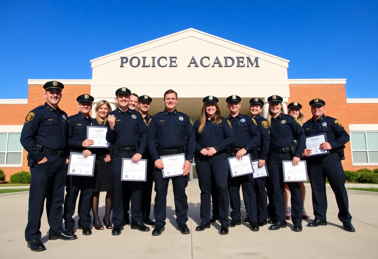 New Kentucky State Police graduates celebrating their achievement