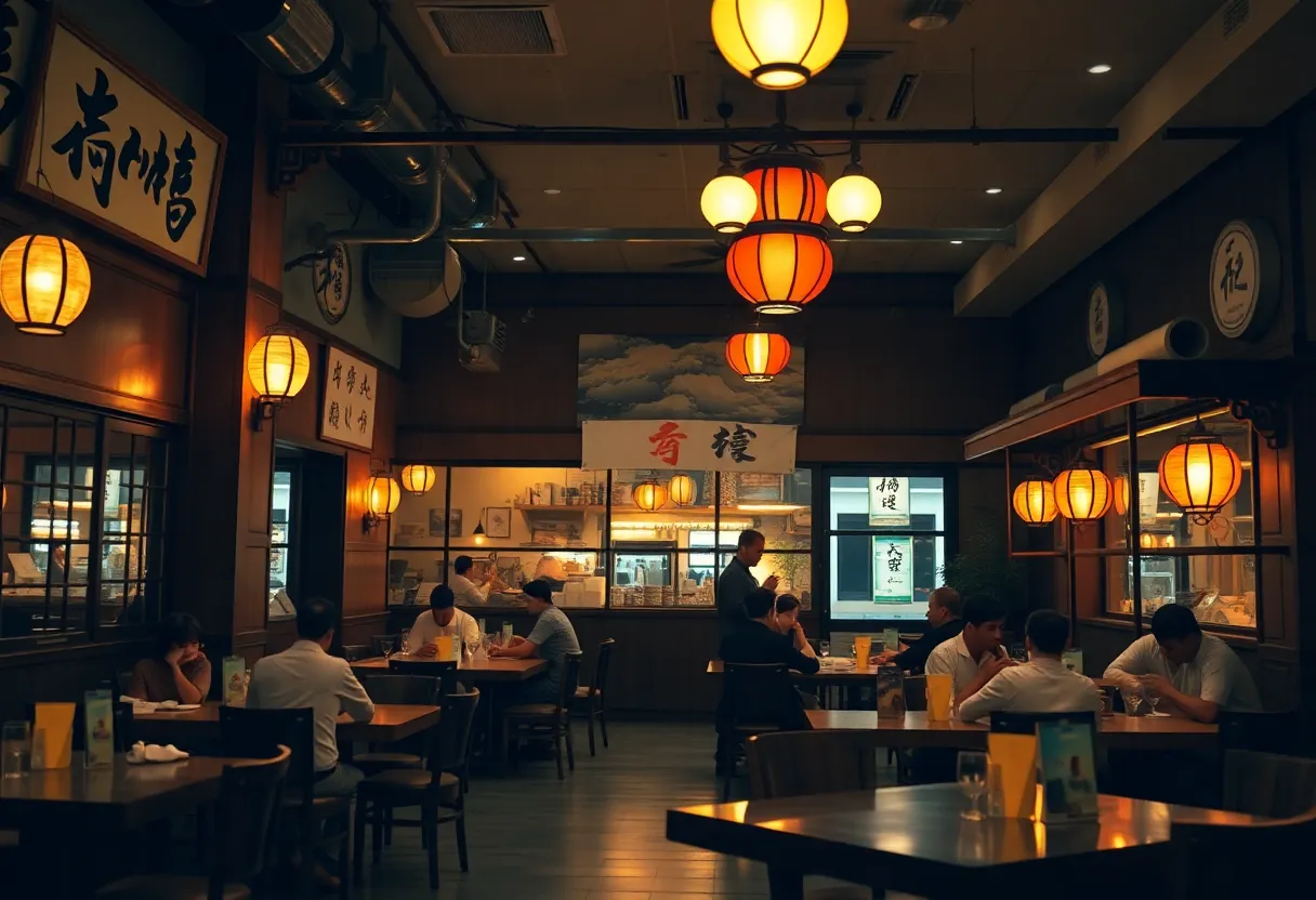Interior of Kyoto Gardens Asian restaurant in Bowling Green