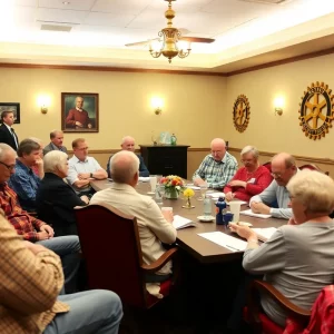 Sen. Mitch McConnell addressing the Rotary Club in Bowling Green