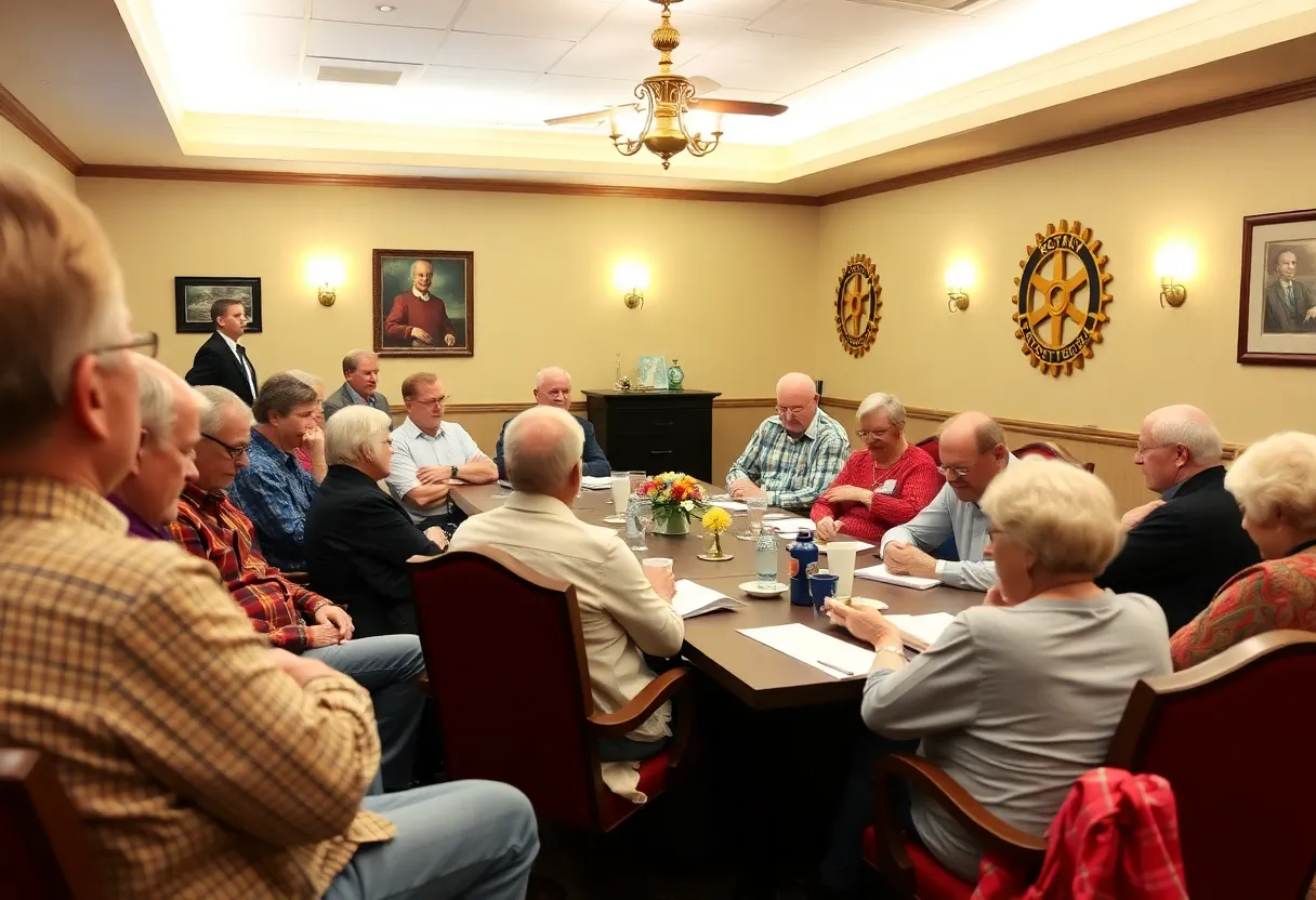 Sen. Mitch McConnell addressing the Rotary Club in Bowling Green