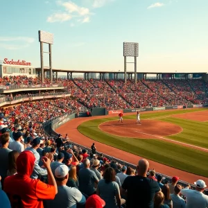 Fans enjoying the Oxford Regional NCAA Baseball Tournament at Swayze Field