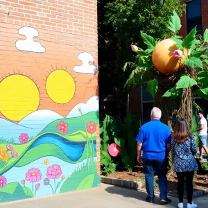 Colorful community art installations in Downtown Bowling Green
