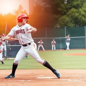 Collage of WKU baseball players and track athletes competing in various events.