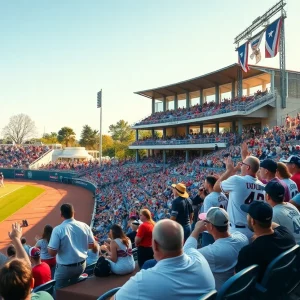 Players in a college baseball game showcasing competitive spirit.