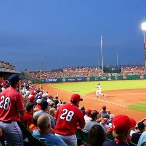 Western Kentucky University baseball team playing against New Mexico State University
