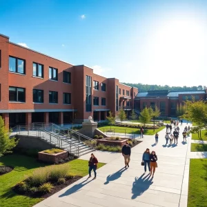 Western Kentucky University residence halls with students